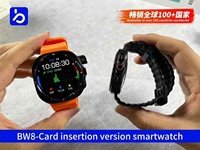 Montre connectée BW8 à succès avec carte SIM et caméra pour homme, écran 1,51 pouces, fréquence cardiaque, appels mains libres, télécommande