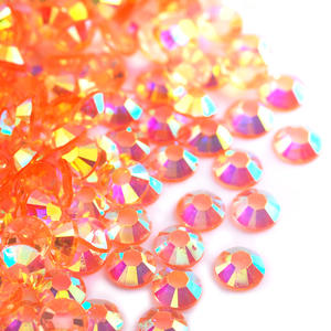 Vente en gros 4mm Transparent AB Gelée Résine Strass Strass Gemme Flatback Cristal Pierres Nail Art Chaussure Décoration 10000pcs - Product Image 5