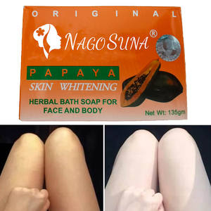 <span class=keywords><strong>Savon</strong></span> blanchissant à la papaye Extrait naturel à base de plantes <span class=keywords><strong>Savon</strong></span> nettoyant pour le corps/le visage Nettoyage et éclaircissement de la peau Devenir une peau crémeuse - Product Image 2