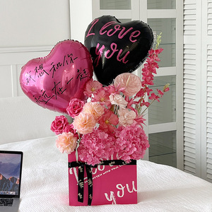 Customized Own Logo Eco Printing Eco-Friendly Birthday Luxury <b>Gift</b> Flower Packaging Paper <b>Bag</b> - Product Image 1