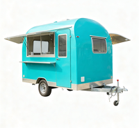 Camion de restauration mobile avec cuisine complète, mini remorque alimentaire portable, chariot à pizzas et desserts, kiosque à café, remorque à glaces