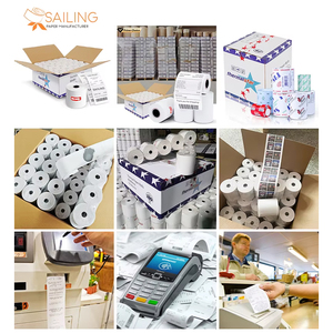 Pos Reçu 80x80mm Rouleau de papier thermique 50 Rouleau par rouleau Usine de voile Thermique Premium Approvisionnement d'usine Quantité en vrac Acceptable - Product Image 2