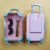 Kit de faux cils vision 25mm, vente en gros, mini valise personnalisée, emballage de cils, nouveauté