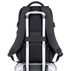 Sac à dos pour ordinateur portable grande capacité en denim polyester imperméable Oxford antivol design décontracté style classique - Product Image 4