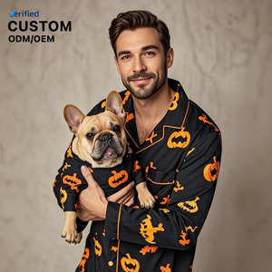 بيجامات حيوانات أليفة فاخرة مريحة وجيدة التهوية من البوليستر مخصصة ملابس الكلاب مع مطبوعات المهرجان لتتناسب مع المالك - Product Image 1