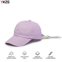 Casquette de baseball unisexe en coton Oxford avec logo personnalisé, motif à pois, grand foulard floral, nœud en ruban, accessoire de mode pour la tête