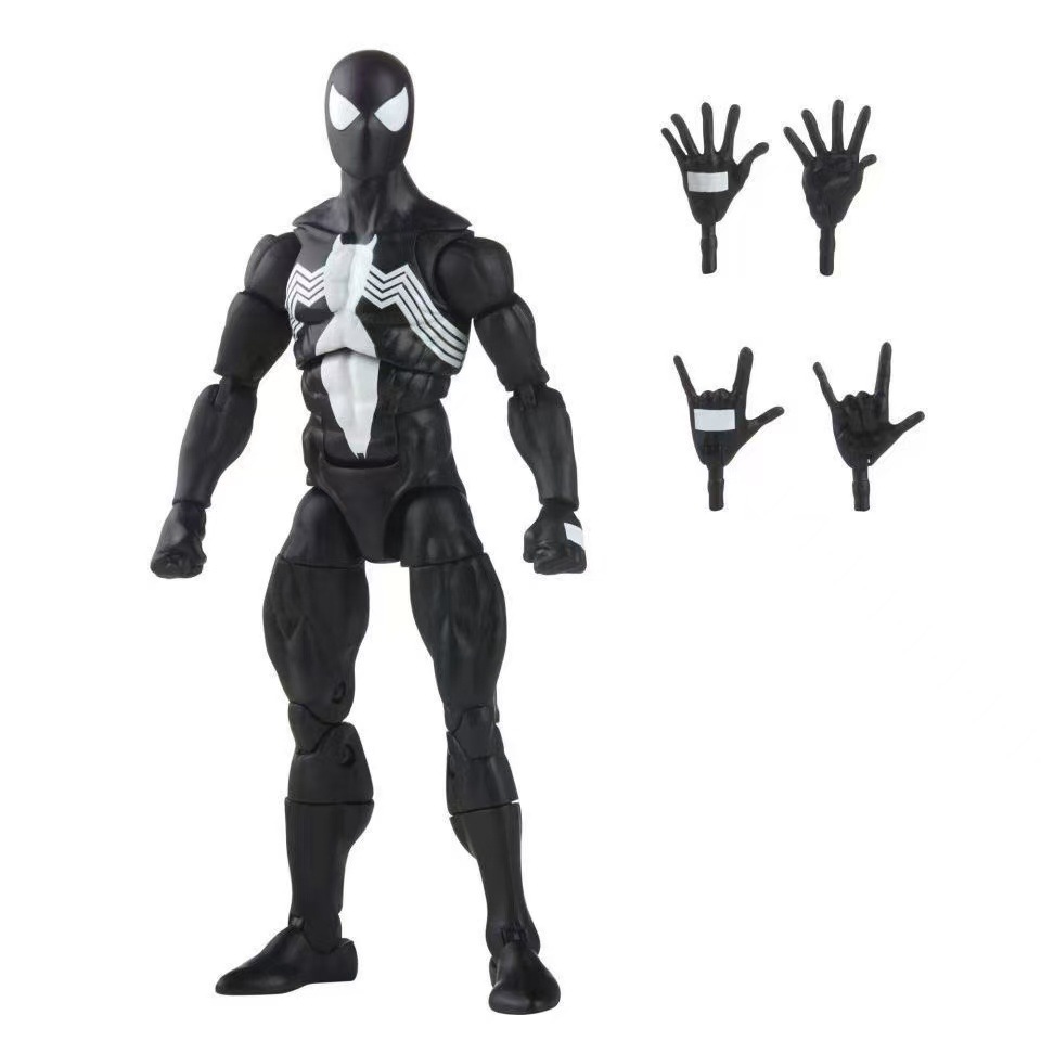 魅惑的なコレクション：黒いスパイダーマン男おもちゃの世界へ飛び込もう！