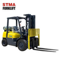 Montacargas STMA de 3 Toneladas (3000 kg, 6600 lb) con Motor de Gasolina y GLP, Certificación CE y EPA, Doble Combustible, Servicio OEM