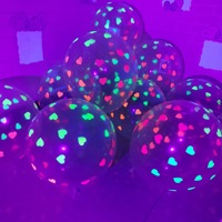 Glow the in Dark Party Neon Ballons UV Blacklight Lumineux Fluorescent Globos Joyeux Anniversaire Fournitures Décorations De Mariage