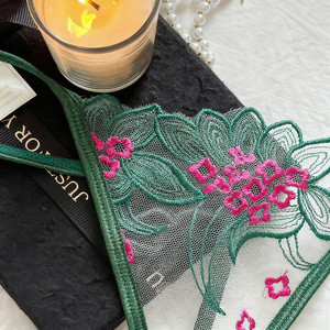 US Warehouse Drops hipping Damen Sexy Spitze Blumen Dessous BH-Set Elegante Mode Transparente Exotische Unterwäsche Höschen Set - Product Image 2