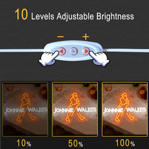 שלט ניאון LED של ג'וני ווקר, מופעל באמצעות USB, ניתן לעמעום, קישוט קיר תלוי - Product Image 6