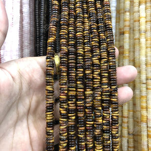 Heishi espaciador Rondelle cuentas de piedras preciosas Strand Aventurina Unakite de ónix ágata turquesa Abacus disco para hacer collares 2x6mm - Product Image 2