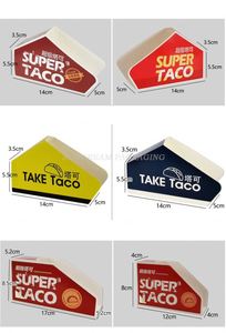 Caja de Papel para Tacos Desechable con Logotipo Personalizado, con Recetas, para Fiestas, Restaurantes, para Llevar - Product Image 3