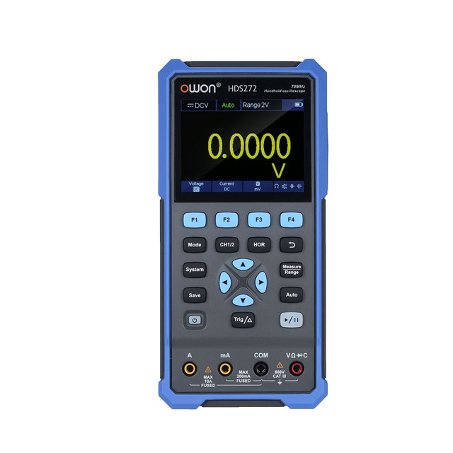 HDS272/HDS272S 70MHz Handheld Multifunctional Digital Oscilloscope with 3.5-inch High Resolution LCD Display