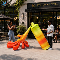 Sculpture Moderne Abstraite en Fibre de Verre en Forme de Tube Peint, Décoration 3D pour Jardin et Maison, un Complément Adorable pour Tout Espace