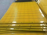 Panneau de tamis en polyuréthane à trous carrés, plaque de tamis PU pour crible vibrant minier