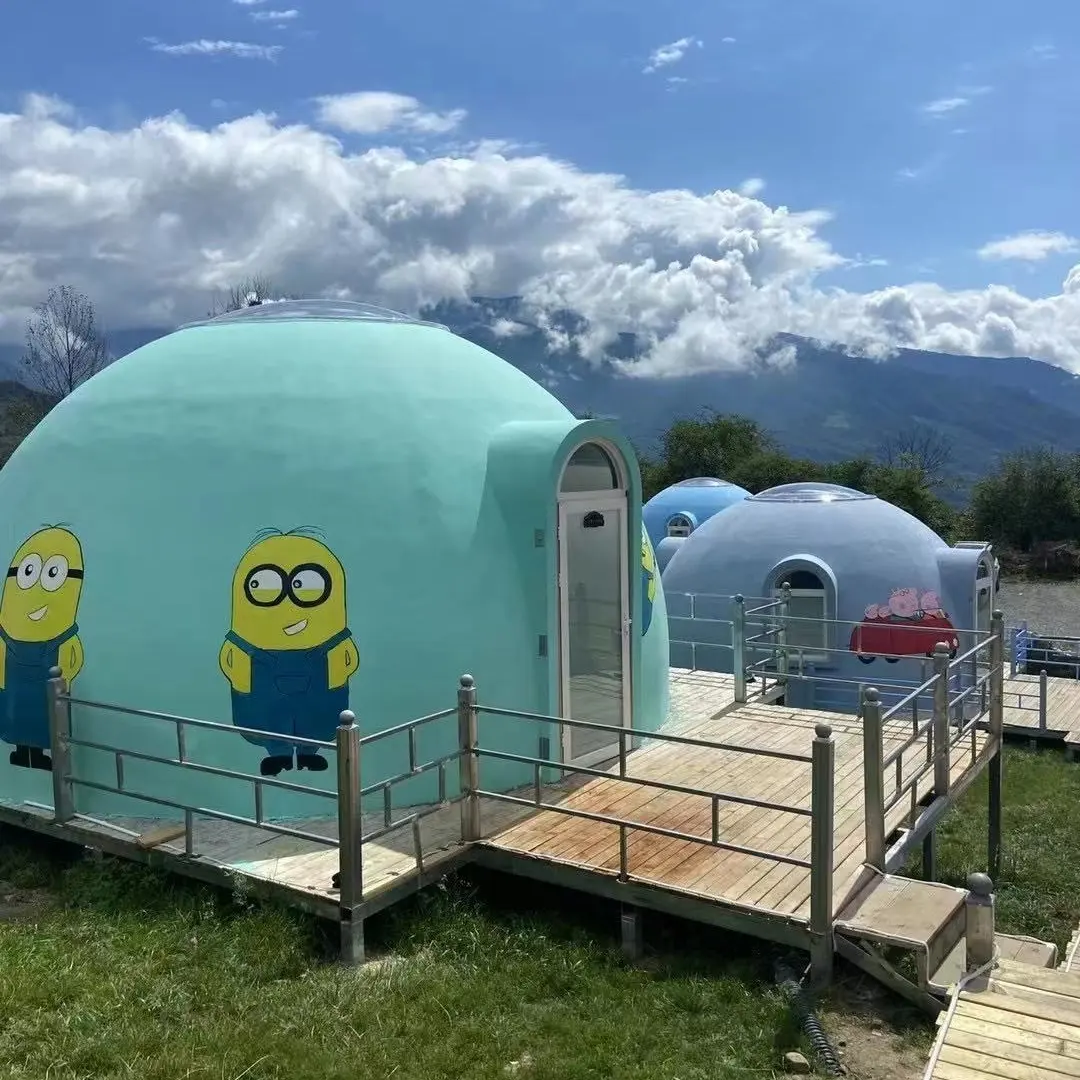 Extérieur japon préfabriqué graphène assemblage maison intégré igloo bâtiment dôme mobile meubles maison