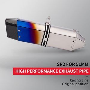 <span class=keywords><strong>Silencieux</strong></span> d'échappement de moto pour R3 MT07 <span class=keywords><strong>FZ1</strong></span> R6 R15 ZX6R ZX10 Z900 Z400 Z1000 CBR1000 GSXR1000 SR2 51mm Embout en carbone - Product Image 4