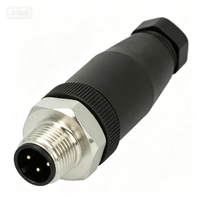 Connecteurs circulaires à double extrémité de type M8 M12 mâle/femelle, câbles codés A, IP67, 3p 4p, connecteur d'alimentation avec boîtier en PC