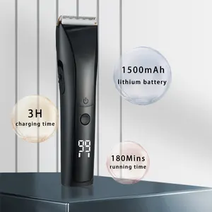 2024 새로운 전기 헤어 트리머 LED 디지털 디스플레이 방수 남성 USB 2 속도 제어 충전식 헤어 트리머