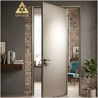 Portes intérieures en aluminium sur mesure avec isolation acoustique, panneaux polis imperméables, parfaites pour les villas et les hôtels.