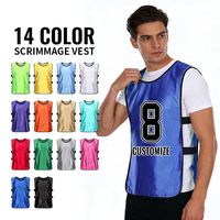 Maillots d'entraînement haute visibilité, gilets de football vert fluo pour l'entraînement