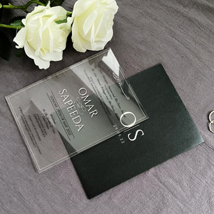 Tarjetas DE <span class=keywords><strong>BODA</strong></span> Invitación con sobres Tarjeta de regalo <span class=keywords><strong>gratis</strong></span> <span class=keywords><strong>Invitaciones</strong></span> acrílicas Tarjeta de invitación de <span class=keywords><strong>boda</strong></span> - Product Image 2
