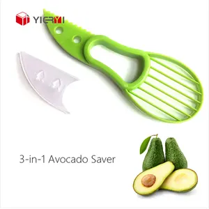Hete Goedkope Food Grade Keuken Gadget Multifunctionele Avocado Snijmes 3 In 1 Avocado Snijmachine