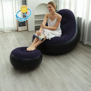 Modern Waterproof Thickened Inflatable Lazy Sofa <b>Footstool</b> Foldable Portable Air Chair Leisure Lounge High Quality Oval - Product Image 4