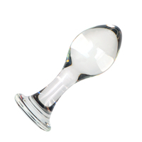 Kleiner Transparenter Glas-Analplug für Männer und Frauen, Anale Masturbation, Erwachsenen-Glasdildos