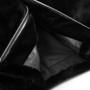 <span class=keywords><strong>Cappotto</strong></span> di pelliccia di <span class=keywords><strong>visone</strong></span> da <span class=keywords><strong>uomo</strong></span> con cappuccio invernale a maniche lunghe in tinta unita alla moda con cerniera - Product Image 5