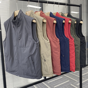 Custom <strong>Men's</strong> Reversible Windproof Vest Winter Outerwear Sleeveless Waistcoat Lined <strong>Fleece</strong> Coat Stand Collar <strong>Gilet</strong> Plus Size 6XL - Product Image 3