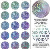 Autocollant holographique anti-contrefaçon QC Pass, autocollant inviolable VOID pour l'emballage des produits