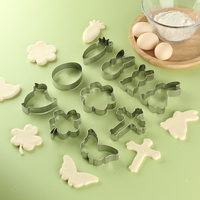 Ensemble de 10 emporte-pièces de Pâques en acier inoxydable-Moules à biscuits mignons sur le thème de Pâques pour les décorations de printemps de Pâques
