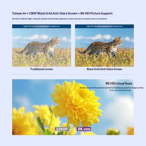 Pantalla de Proyección para TV Láser, Rejilla Negra Anti-Luz, Eléctrica, de Elevación desde el Suelo, Ultra Corta Distancia, Sin Enchufe, Pantalla para el Hogar - Product Image 4