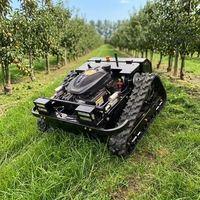 Tondeuse à gazon télécommandée avec livraison gratuite, moteur diesel 800 mm, chenilles en caoutchouc, certifiée CE EPA, pour désherbage des terres agricoles, vergers et pentes