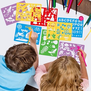 Pochoirs carrés en <span class=keywords><strong>plastique</strong></span> de haute qualité, forme personnalisée, modèle de peinture artistique, pochoirs de dessin de <span class=keywords><strong>noël</strong></span> pour étudiants - Product Image 4