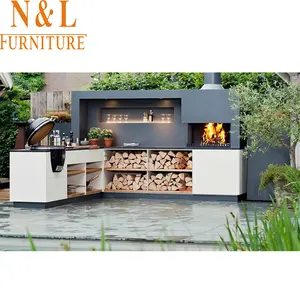 On Sale Outdoor Kitchen Cabinets Outdoor BBQ Kitchen Set With Grill And Sink