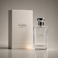 Flacons de parfum de luxe vides de 50 ml et 100 ml, flacons de parfum carrés en verre transparent, flacon de parfum personnalisé avec étiquette privée, 30 ml