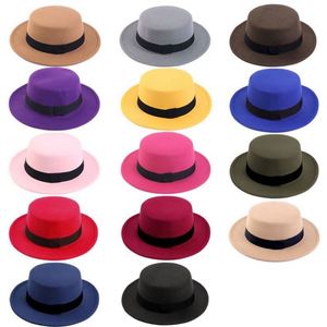 Sombrero de Moda para Mujer, Estilo Formal, para Otoño e Invierno, de Poliéster, Estilo Jazz Clásico, para Uso Diario, Listo para Enviar - Product Image 2