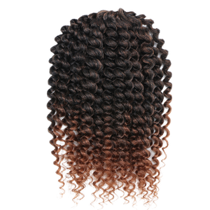 Malleybob Extensions de cheveux en crochet Short Passion <span class=keywords><strong>Twist</strong></span> <span class=keywords><strong>Afro</strong></span> Kinky Curly Burgundy Black Braids Protein Fiber pour femmes hommes - Product Image 6