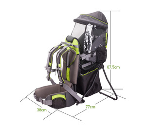 Sac à dos de randonnée pour bébé avec auvent solaire amovible et siège imperméable confortable pour les voyages en plein air, la randonnée, vente en gros - Product Image 2