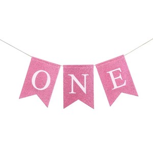 Guirnalda de arpillera para silla de primer cumpleaños de bebé, cartel de UN AÑO, decoración para fiesta de cumpleaños de niño o niña, recuerdos, accesorios para fotos - Product Image 3