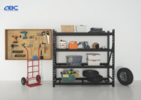 Étagères de rangement en acier robustes ABCTOOLS, étagères de garage en acier soudé pour entrepôt, rayonnages durables