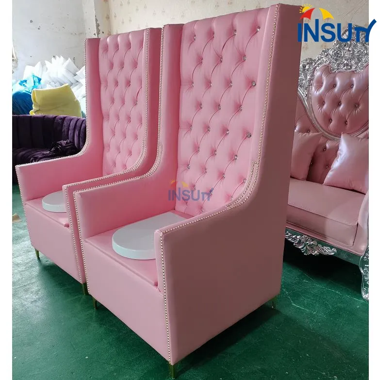 Pink luxury steam chairs throne crystal button yoni chair for sale