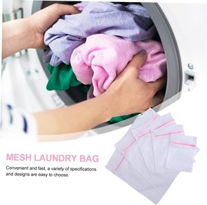 Sacs de lavage protecteurs pour lingerie et vêtements, en maille polyester avec fermeture éclair, tailles assorties, organisateur de vêtements - Product Image 5