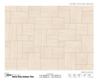 Carreaux de sol extérieurs en porcelaine céramique robuste 18 mm, aspect brique moderne, antidérapants, pleine masse, effet pierre, pour pavage extérieur 600x600mm