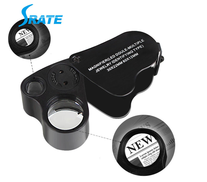 2025 30x Lente D'ingrandimento Con Luce - Anello Portatile Per Gioiellieri Per Monete Francobolli Ispezione Gioielli - Foto 2