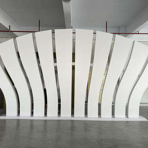 Elegante soporte de acrílico en forma de S, Fondo de vinilo para eventos de boda, fotografía y equipo gráfico, embalaje de cartón con forma Floral - Product Image 2