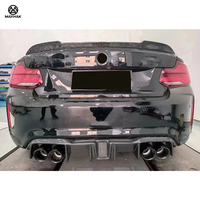 Lèvre arrière en fibre de carbone F87 M2 avec éclairage LED pour BMW M2 F87 2014-2021, style SC, diffuseur de pare-chocs, accessoires de tuning, kit carrosserie